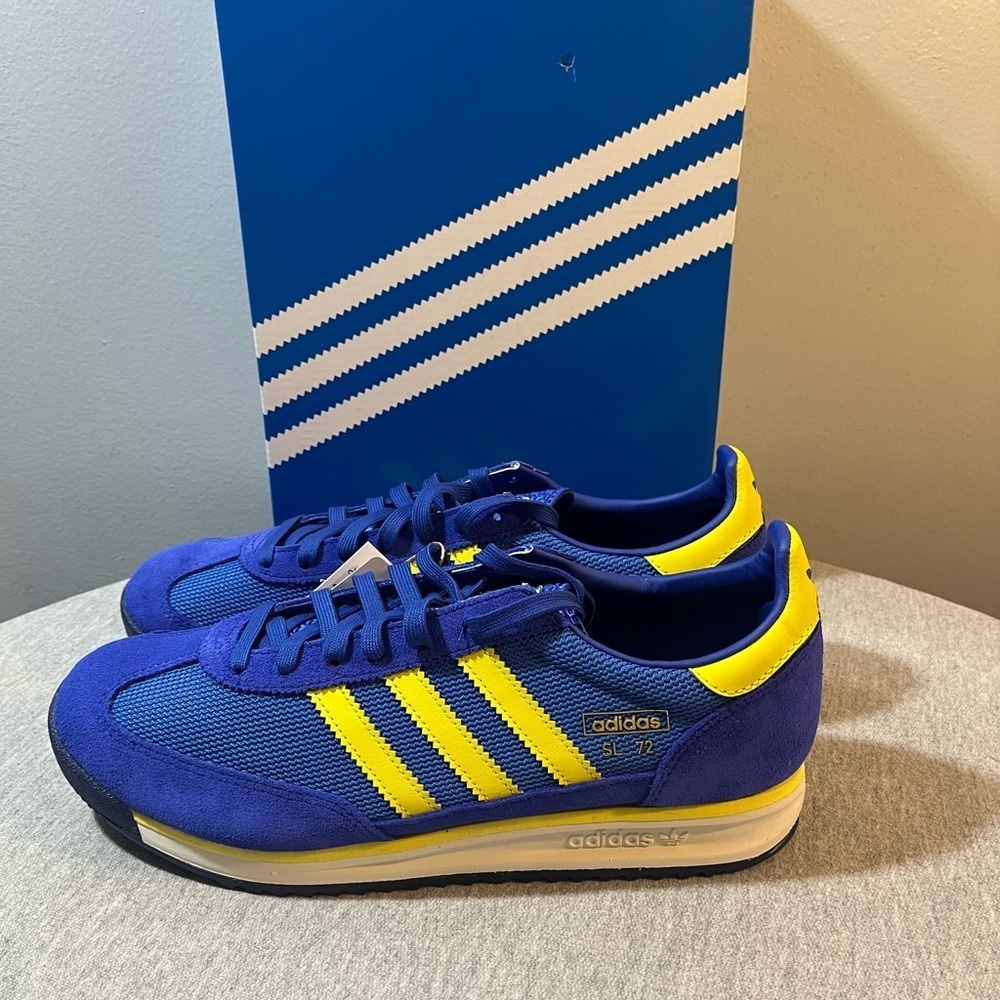 Adidas Originals SL 72 RS Semi Lucid Blue Pure Sulfur NBY Men' Size 11.5 JH5102‍ - Picture 5 of 11